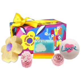 Bomb Cosmetics Love you Mum - I love you Mum, fizzy bath ball 160 g + 3D fizzy bath ball 160 g + glycerine soap 100 g + butter bath stick 50 g + butter ball 30 g, cosmetic set