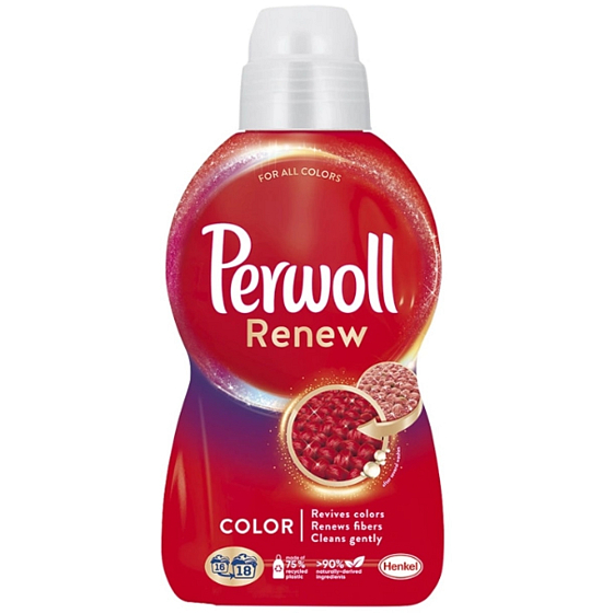 Perwoll Renew Color washing gel for coloured clothes, protection against loss of shape and preservation of colour intensity 18 doses 0,99 l