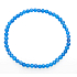 Agate blue light bracelet elastic natural stone, ball 4 mm / 19 cm