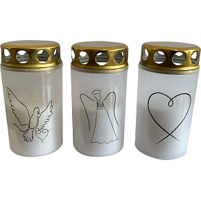 Bony Vatican Candle with Cemetery Motif