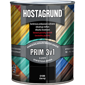 Hostagrund Prim 3v1 S2177 base and top coat for metal, 0199 black, 600 ml
