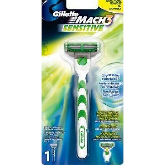 Gillette Mach3 sensitive movement + spare head 1 piece, for men