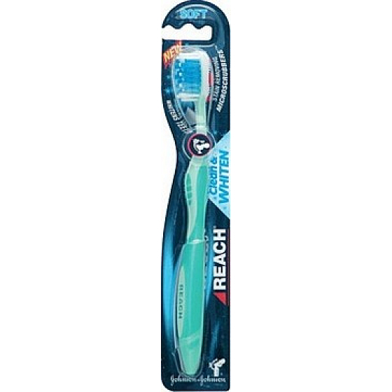 Listerine Reach Clean & Whiten Soft Toothbrush 1 piece
