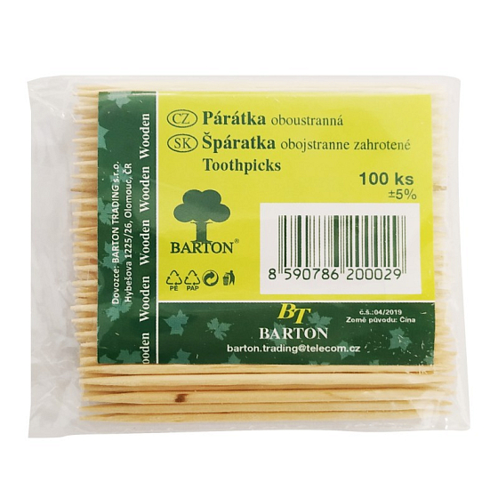 Bartoň Double-Sided Toothpicks 100 pieces
