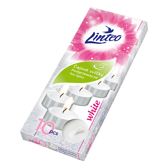 Linteo Tea Light Candles in Tin 10 Pieces