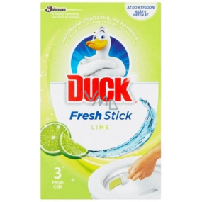 Duck Fresh Stick Lime 3x gel strips in WC bowl 27 g