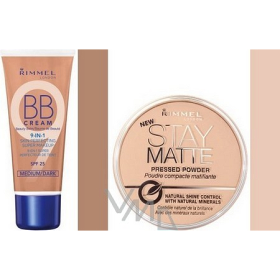 Rimmel London BB Beauty Balm 04 Medium / Dark + Stay Matte Powder 14 g