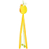 Wooden hen with bows height 80 cm, 2 colors, yellow 1 piece