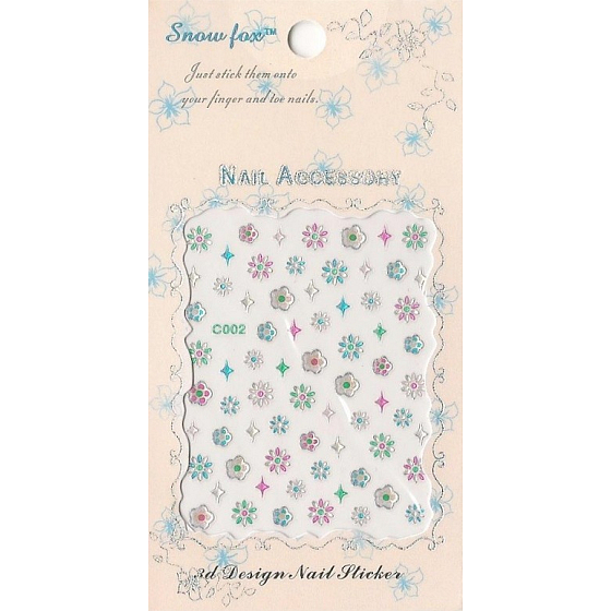 Nail Accessory 3D nail stickers 1 sheet 10100 C002