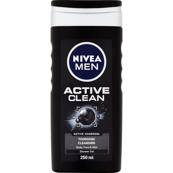 Nivea Men Active Clean Shower Gel, 250 ml