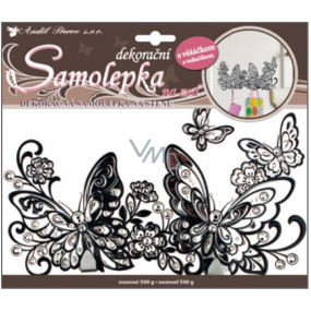 Wall stickers with a hanger black butterflies with a contour 25 x 16 cm