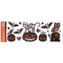 Non-adhesive window film with Halloween glitter 59 x 21 cm no. 3