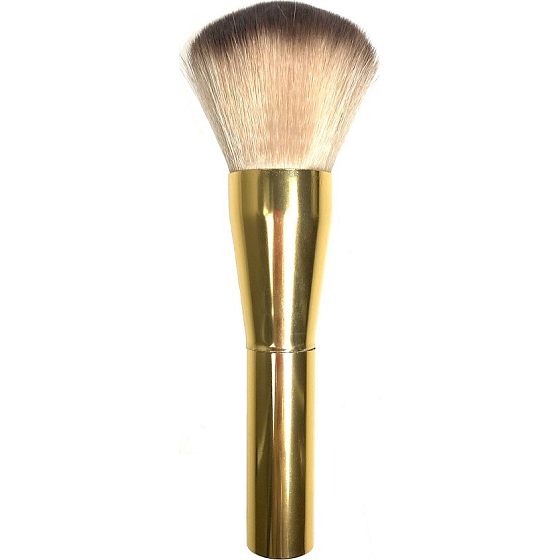Cosmetic brush with synthetic bristles for powder gold 15,5 cm 30690