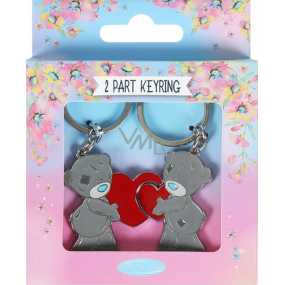 Me to You Two-piece metal keychain 2 hearts 3 x 8 cm
