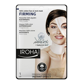 Iroha Firming Firming Cotton Face and Neck Mask with Pearl and Hyaluronic Serum 23 ml