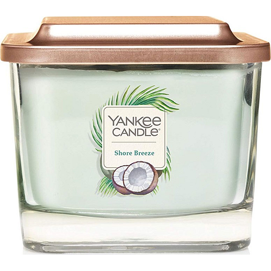 Yankee Candle Shore Breeze - Soy Scented Candle Elevation Medium Glass 3 Wicks 347 g