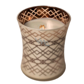 WoodWick Fireside - Fire in the fireplace scented candle with wooden wick and lid glass medium 275 g Autumn limited 2019