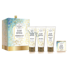 Scottish Fine Soaps Clear Crystal Body Butter 75 ml + hand and nail cream 75 ml + cleansing gel 75 ml + mild soap 40 g, cosmetic set