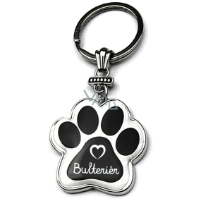 Nekupto Pets key ring in the shape of a paw Bull Terrier 40 x 85 x 3 mm