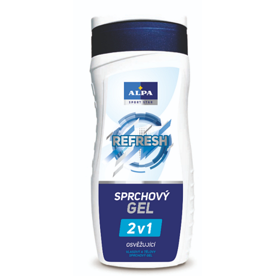 Alpa Sport Star Refresh 2 in 1 refreshing shower and hair gel with the scent of menthol 300 ml