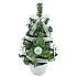 Christmas tree decorated with silver with a 20 cm ribbon