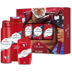 Old Spice White Water Alpinist antiperspirant deodorant stick 50 ml + deodorant spray 150 ml + 2in1 shower gel for body and hair 250 ml, cosmetic set for men