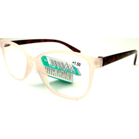 Berkeley Reading glasses +2.5 plastic white transparent matt, burgundy sides 1 piece MC2191