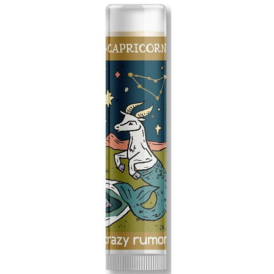 Crazy Rumors Zodiac Capricorn lip balm with vanilla, rose, and plum flavor 4.4 ml