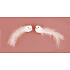 Plush bird on a clip champagne 14 cm 2 pieces