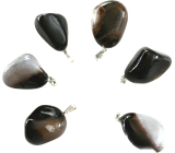 Sardonyx Troml pendant natural stone M, approx. 2,5 cm, stone of luck and life force