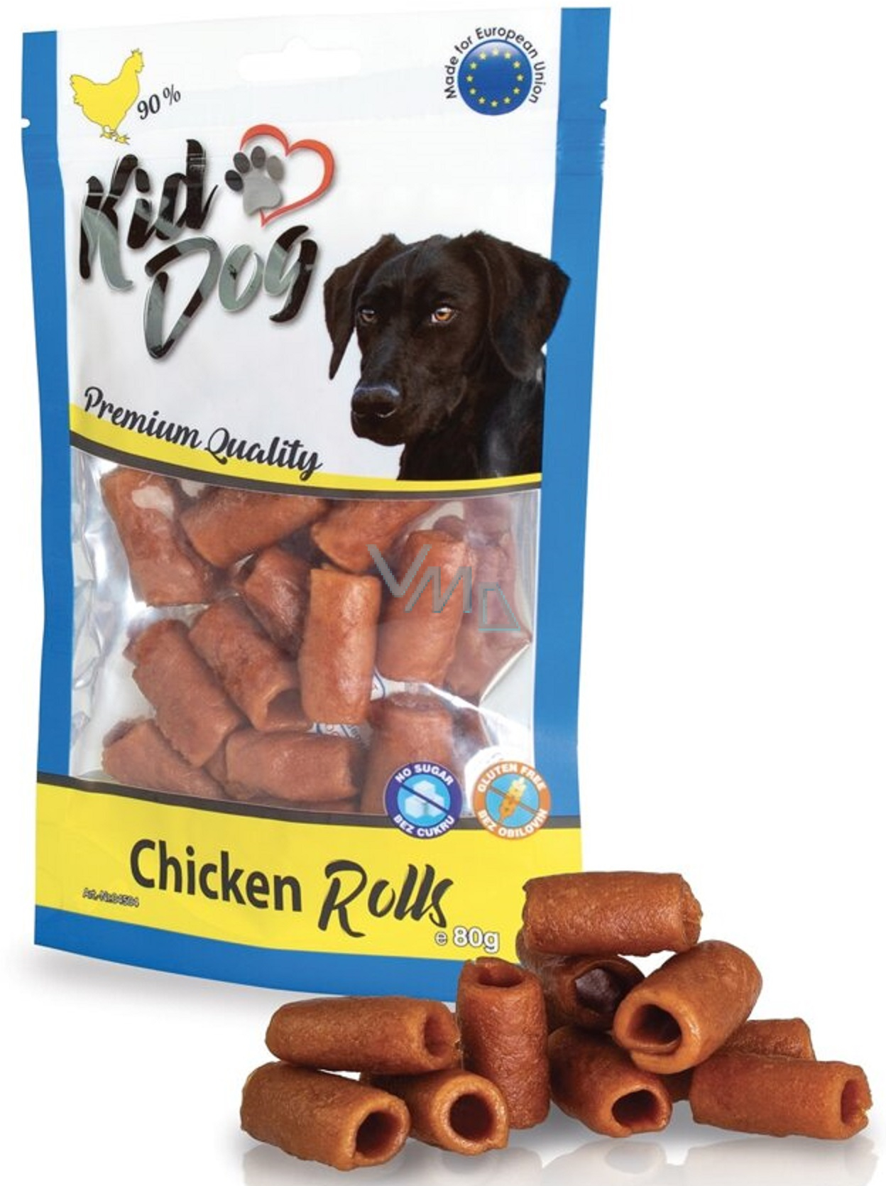 KidDog Chicken Rolls chicken tubes cut, soft meat treat for dogs 80 g VMD parfumerie drogerie