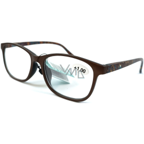 Berkeley Reading dioptric glasses +1,0 plastic brown, coloured side frames 1 piece MC2193