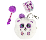 Albi 3in1 Hairy Panda pencil case with notepad