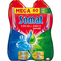 Somat Excellence Duo Gel for Dishwasher, 2× 540 ml, 60 doses