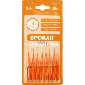 Spokar Ultra size 0.4 mm interdental brushes, handle, set of 8 pieces,
