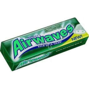 Wrigleys Airwaves Green Mint chewing gum dragees 10 pieces