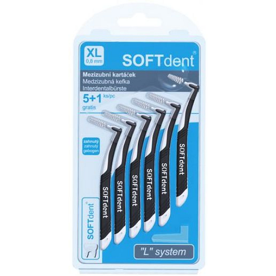 Soft Dent interdental brush angled XL 0.8 mm 6 pieces