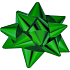 Nekupto Starfish medium metal green 6.5 cm
