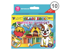 Amos Glass colors set of 10 colors 10.5 ml + stencils and foil