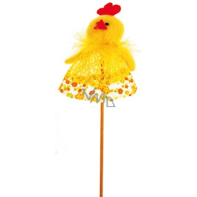 Chicken made of yellow cloth skirt recess 10 cm + skewers