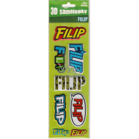 Nekupto 3D Stickers named Filip 8 pieces