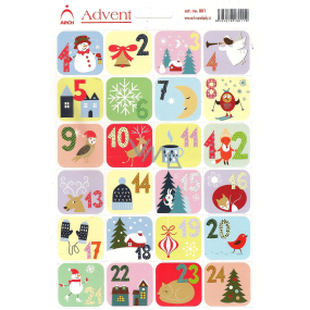 Arch Advent Stickers Advent Calendar 24 Labels