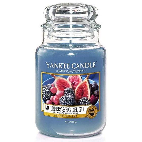Yankee Candle Mulberry & Fig Delight - Delicious Mulberries and Figs Scented Candle Classic Large Glass 623 g