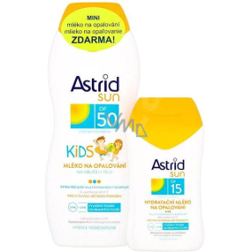 Astrid Sun Kids OF50 suntan lotion 200 ml + Sun OF15 Moisturizing suntan lotion 100 ml, duopack