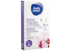 Body Natur Sweet Almond Epilation Wax Facial Tapes for Sensitive Skin 12 pieces + Epilation Napkins 2 pieces