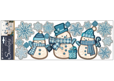 Plastic snowmen stickers 57 x 20 cm