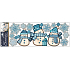 3D Snowman Stickers 57 x 20 cm