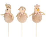 Pet plush brown recess 9 cm + skewers 1 piece