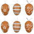 Plastic eggs for hanging 4 cm 6 pieces in a bag
