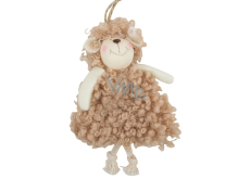 Brown curly sheep 13 cm for hanging